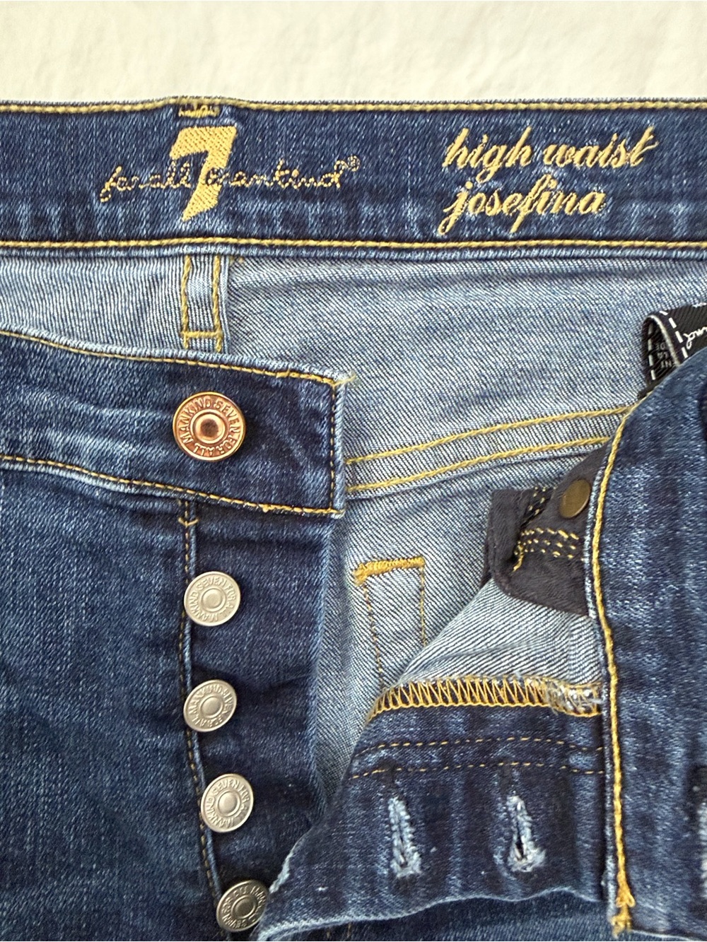 7 For All Mankind Dark Wash Denim Jeans Ankle